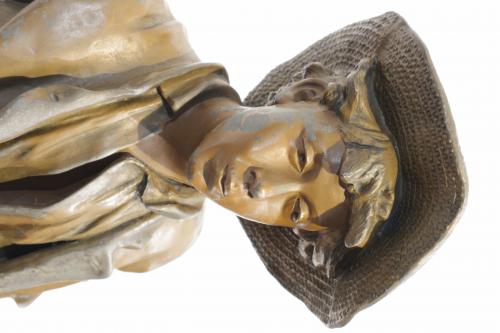 FIGURA EN CALAMINA PRINCIPIOS DEL SIGLO XX