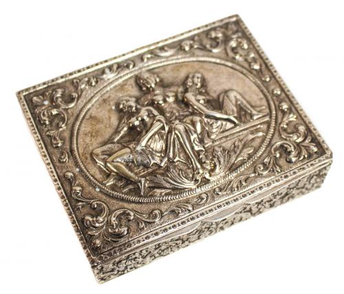 CAJA DE PLATA DE MEDIADOS S.XX