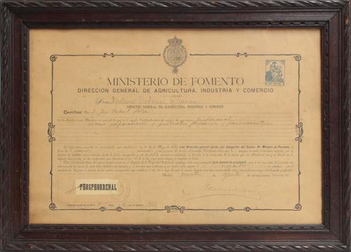 DOCUMENTO CERTIFICADO DE 1909