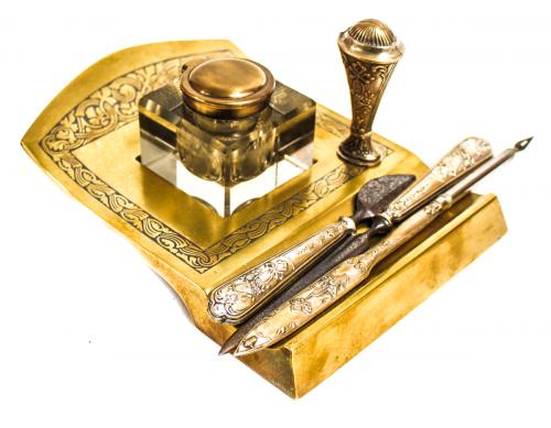 TINTERO ART NOUVEAU ALEMÁN. CIRCA 1900