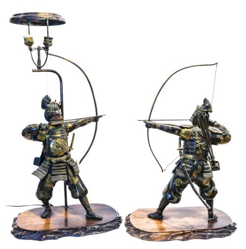 PAREJA DE FIGURAS JAPONESAS PRINCIPIOS DEL SIGLO XX
