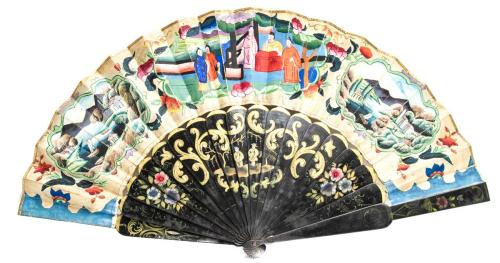 ABANICO ORIENTAL FINALES DEL SIGLO XIX