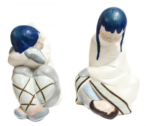 PAREJA DE "ESQUIMALES" EN PORCELANA LLADRÓ