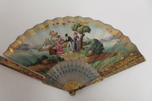 ABANICO ORIENTAL  DEL S.XIX