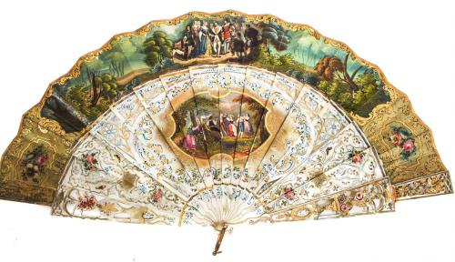 ABANICO DE MEDIADOS DEL S.XIX