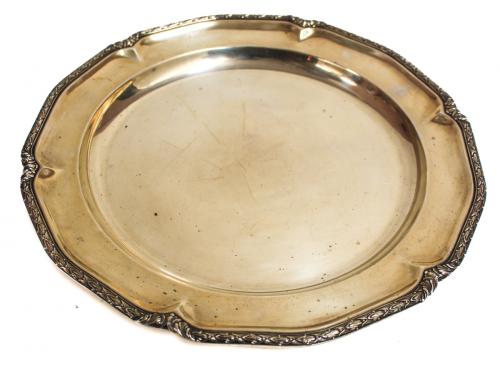 CENTRO DE MESA EN PLATA DE MEDIADOS S.XX