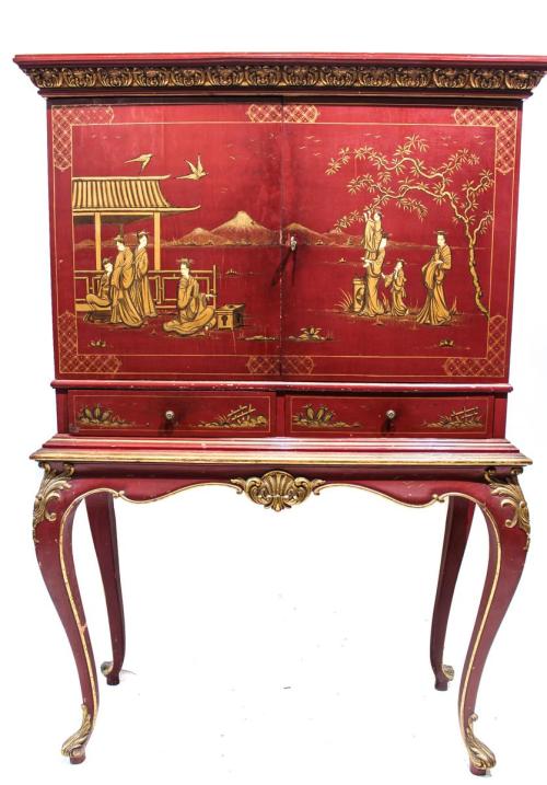 MUEBLE BAR LACADO DE ESTILO ORIENTAL