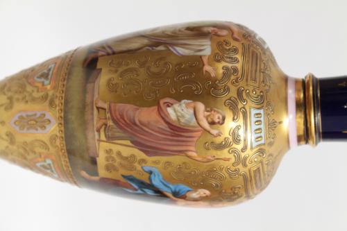 JARRON EN PORCELANA AUSTRIACA FLES. S.XIX
