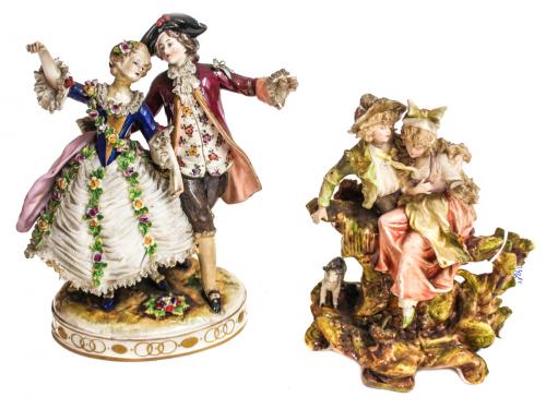 DOS FIGURAS EN PORCELANA