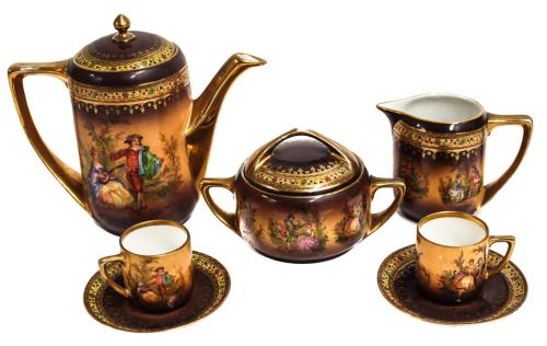 JUEGO DE CAFÉ "TU Y YO" EN PORCELANA DE VIENA