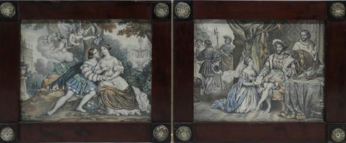 PAREJA DE GRABADOS FRANCESES