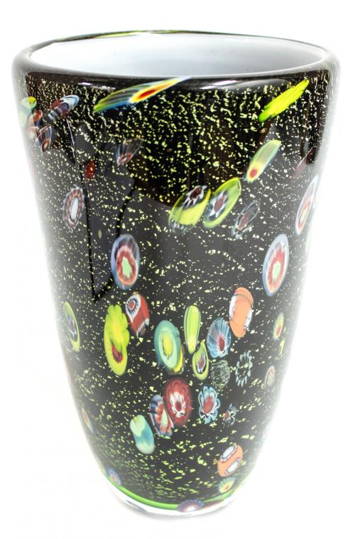 JARRÓN FLORERO EN CRISTAL DE MURANO