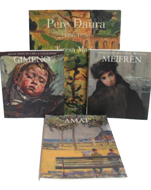 CUATRO LIBROS DE PINTORES CATALANES