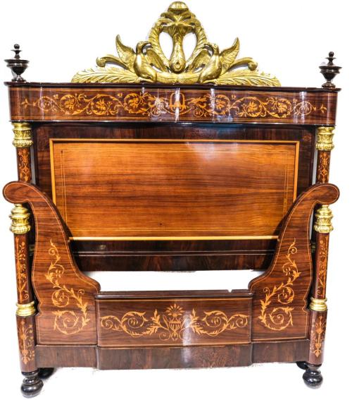 CAMA DE MATRIMONIO ISABELINA, SEGUNDO TERCIO S.XIX