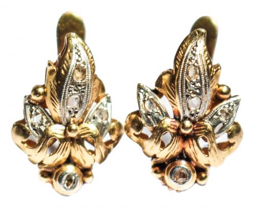 PENDIENTES PPS. S. XX CON BRILLANTES