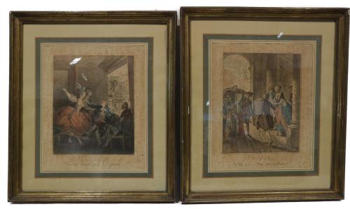 PAREJA DE LITOGRAFÍAS FRANCESAS