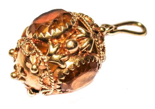COLGANTE "FAROLILLO" CON TOPACIOS