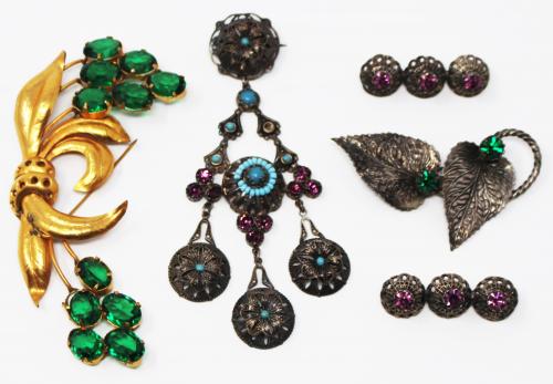 LOTE DE BROCHES DE MEDIADOS S.XX