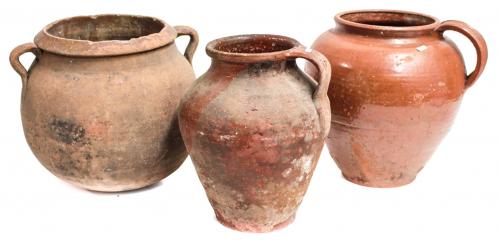 TRES JARRAS EN TERRACOTA