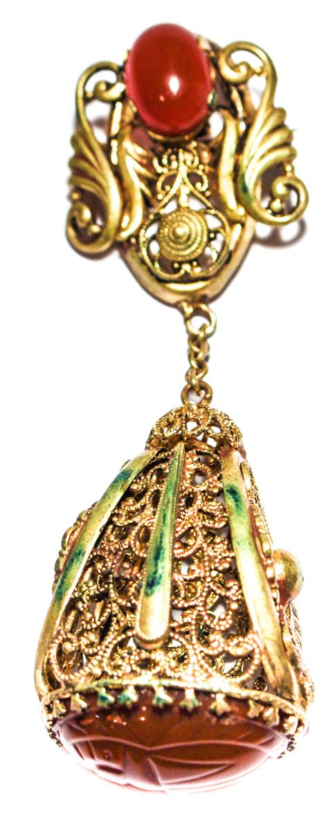 BROCHE CON COLGANTE DEL S.XIX