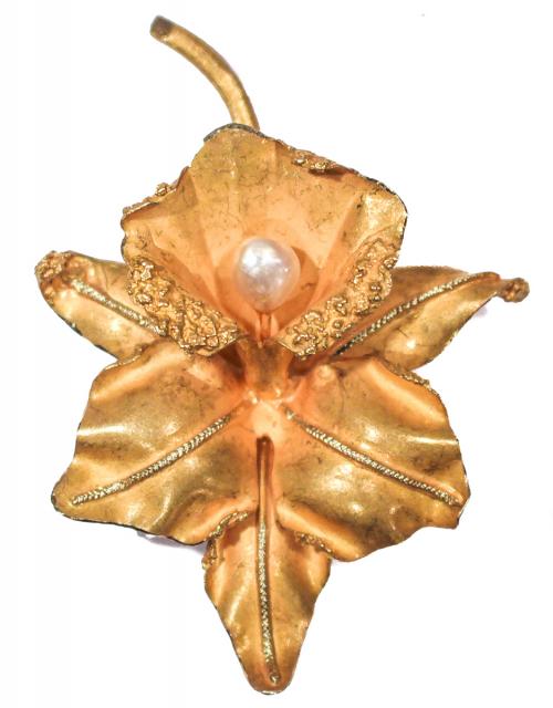 BROCHE ORQUIDEA DE LOS AÑOS 60
