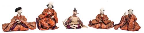 CINCO FIGURAS DEL HINA NINGIÔ DEL S.XIX