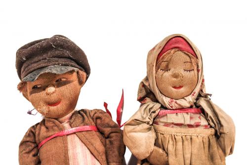 DOS MUÑECOS DE PRINCIPIOS DEL SIGLO XX