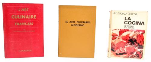TRES LIBROS DE COCINA