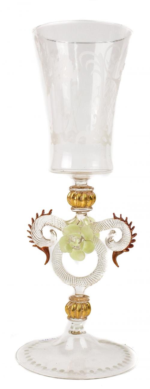 COPA DECORATIVA DE CRISTAL VENECIANO