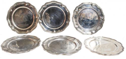 SEIS PLATOS ESTILO LOUIS XV