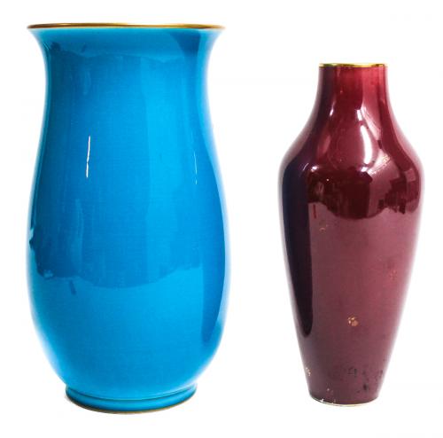 DOS JARRONES EN PORCELANA SÈVRES