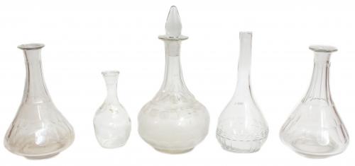 LOTE DE BOTELLAS DE CRISTAL
