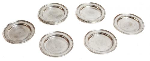 CONJUNTO DE 12 PLATOS PANEROS EN PLATA