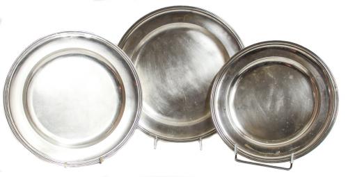 TRES BANDEJAS CIRCULARES EN PLATA