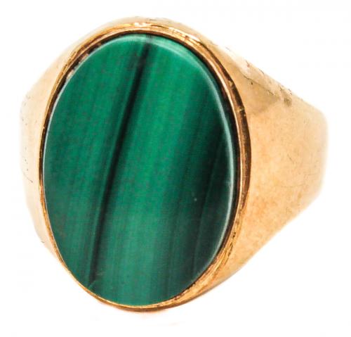 ANILLO CON MALAQUITA