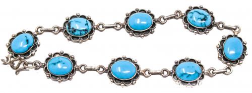 PULSERA DE PLATA Y TURQUENITAS