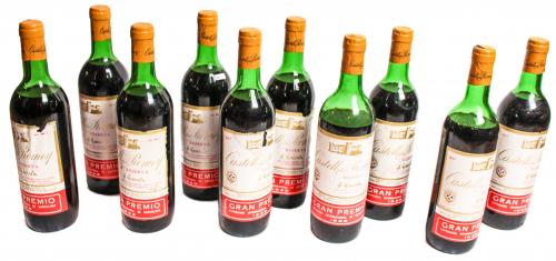 DIEZ BOTELLAS DE VINO