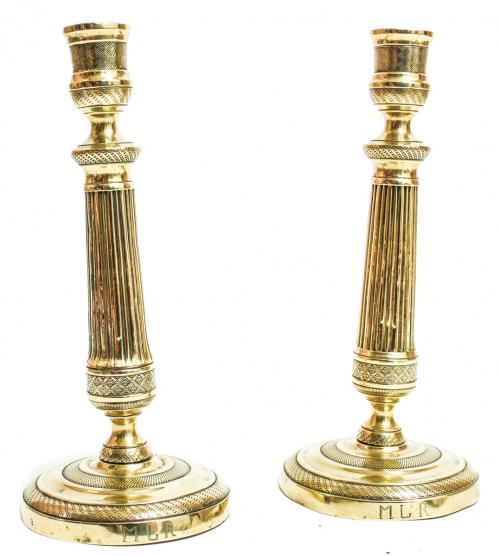 PAREJA DE CANDELEROS S.XIX