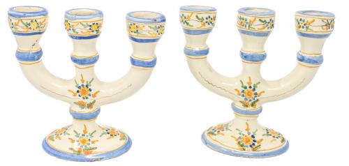LOTE DE TRES CANDELABROS