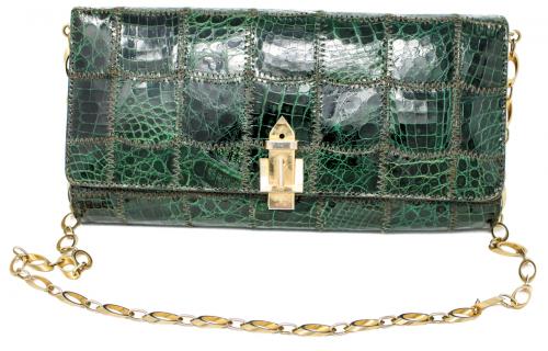 BOLSO EN PIEL DE COCODRILO