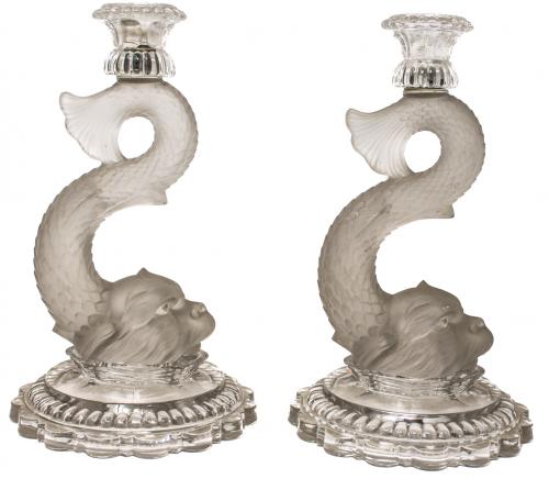 PAREJA DE PALMATORIAS DE CRISTAL