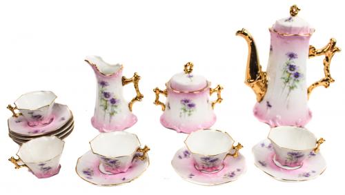 JUEGO DE CAFÉ DE PORCELANA