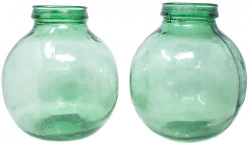 DOS RECIPIENTES DE CONSERVA EN VIDRIO