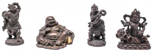 CUATRO PEQUEÑOS BRONCES CHINOS