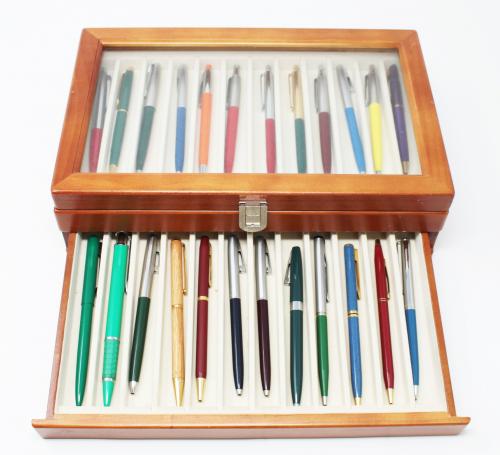 CONJUNTO DE 24 BOLIGRAFOS Y CAJA EXPOSITOR