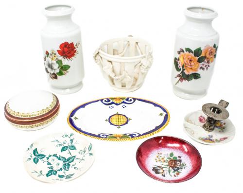 LOTE EN PORCELANA Y CERAMICA