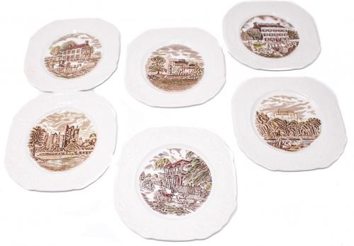 LOTE DE SEIS PLATOS DE LOZA INGLESA
