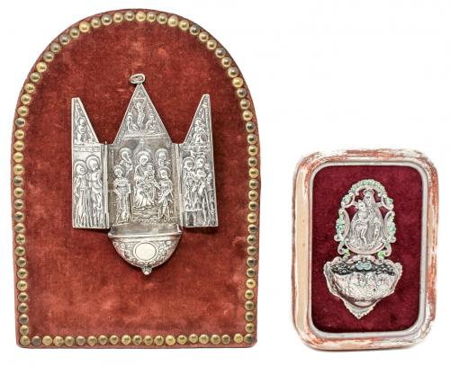 DOS BENDITERAS DE PLATA