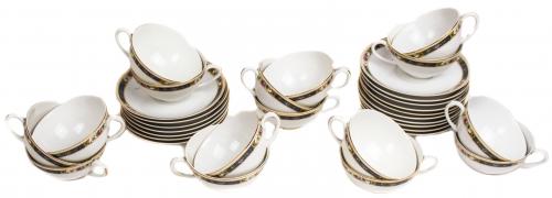 CONJUNTO DE 16 TAZAS CON PLATO DE TE