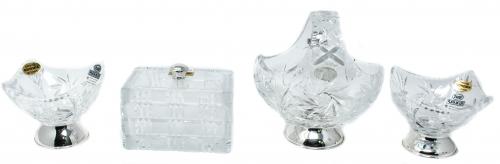 LOTE EN CRISTAL Y PLATA